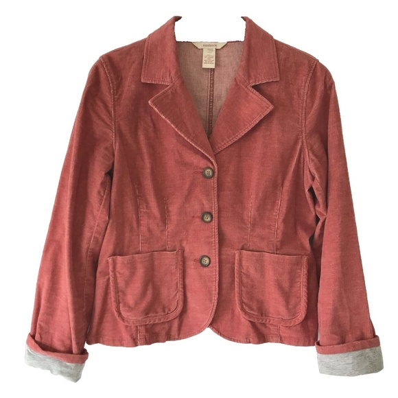 Sundance Women's Corduroy Velvet Blazer Size 6p Jacket Pink Cotton - Picture 1 of 13